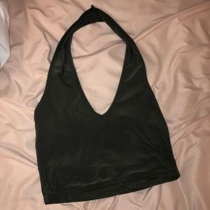 Silky Halter Crop Top